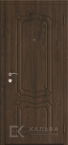 Фото «Входная дверь венге снаружи орех внутри МДФ классика №167»