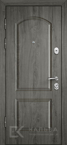 Фото №2 «Железная дверь тёмный орех снаружи внутри серый дуб арка №158»