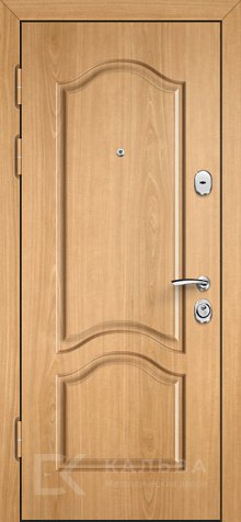 Фото №2 «Стальная дверь белая и дуб светлый МДФ классика №180»